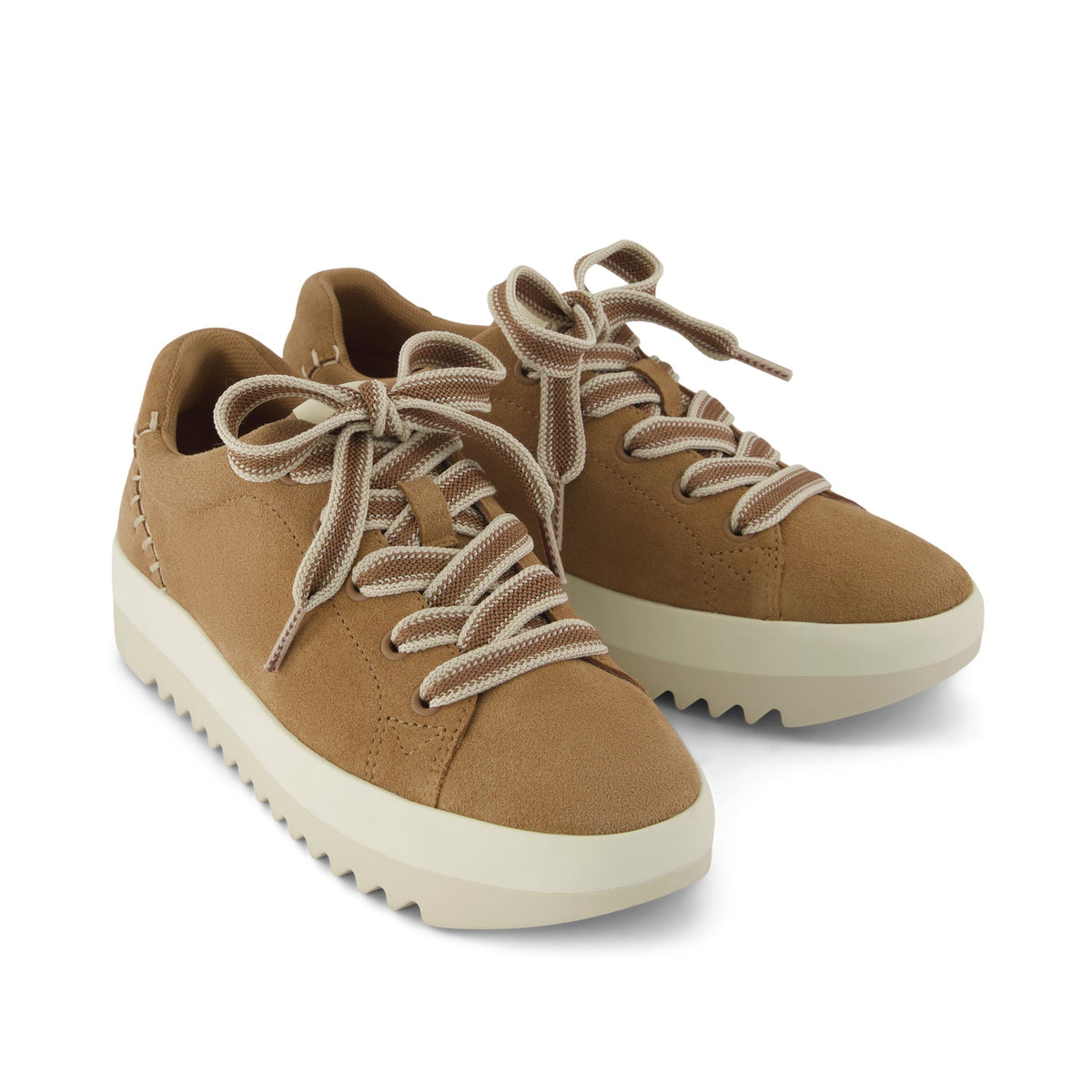 Womens Rea Lace-Up Platform Sneaker Toffee Suede - sneakers - view 2