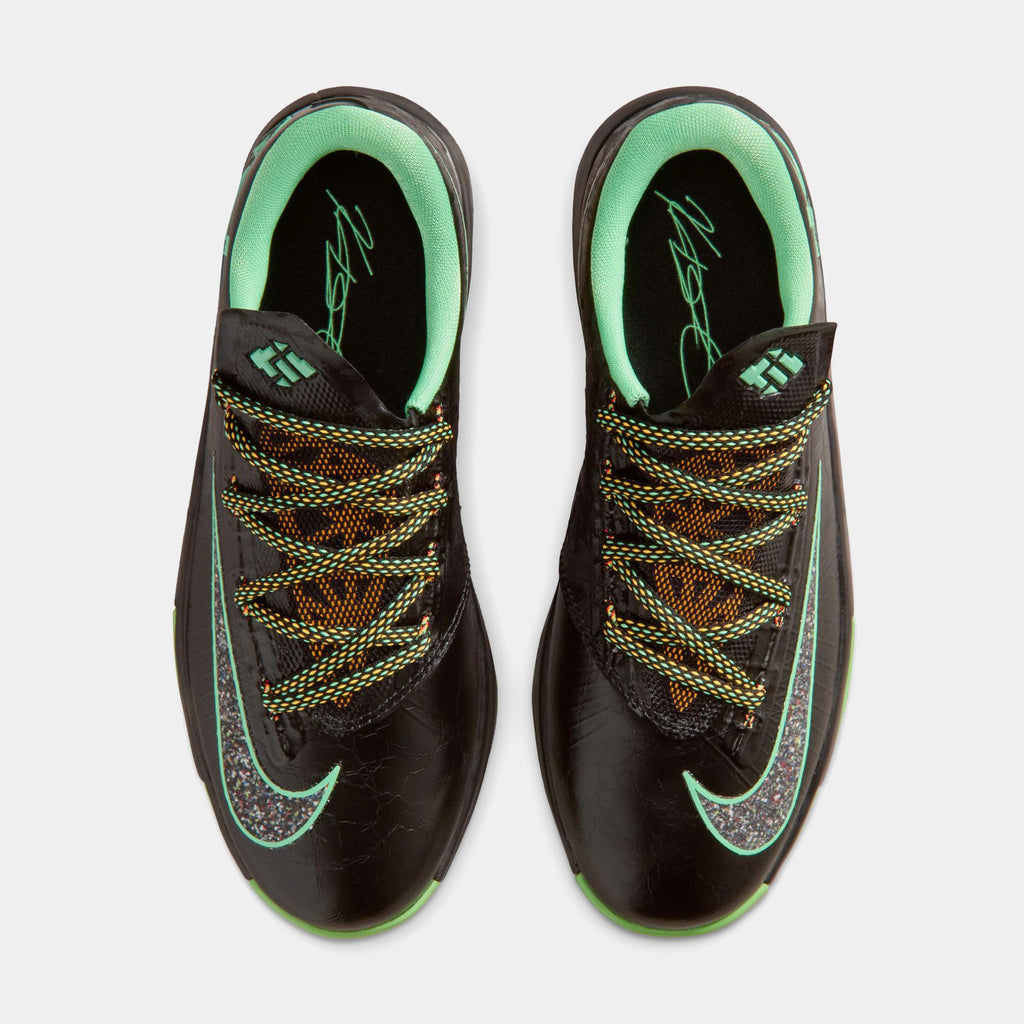 Zoom KD 6 Night Vision Grade School Basketball Shoes (Black/Multicolor/Light Lucid Green) Free Shipping - sneakers - view 2