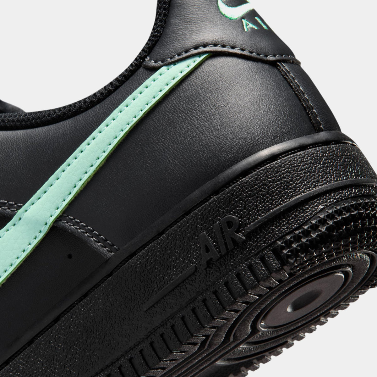 Air Force 1 Grade School Lifestyle Shoes (Black/Arctic Green/Anthracite) - sneakers - view 6