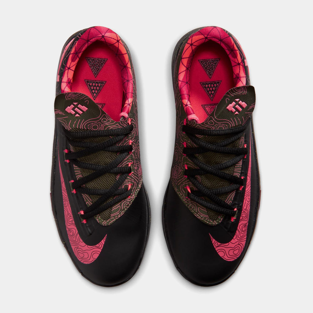 KD 6 Meteorology Black And Medium Olive Grade School Basketball Shoes (Black/Atomic Red/Medium Olive/Noble Red) - sneakers - view 2