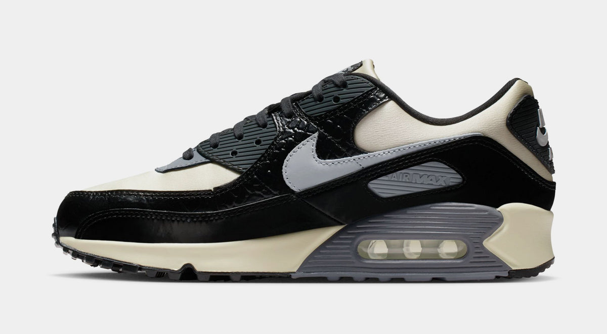 Air Max 90 Coconut Milk And Black Mens Lifestyle Shoes (Sail/Light Smoke Grey/Black/Anthracite) - sneakers - view 3