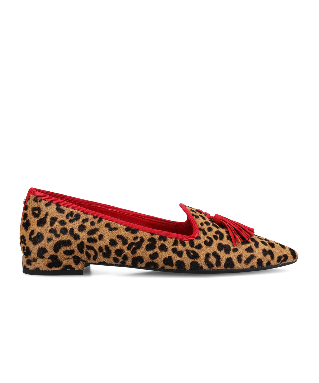 The Starfinch 15 Tassel - Leopardprint Haircalf - loafers - view 3