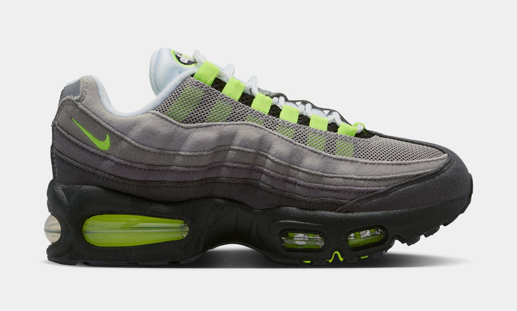 Air Max 95 Big Bubble Neon Grade School Running Shoes (Black/Neon Yellow/Anthracite/Light Graphite) - sneakers